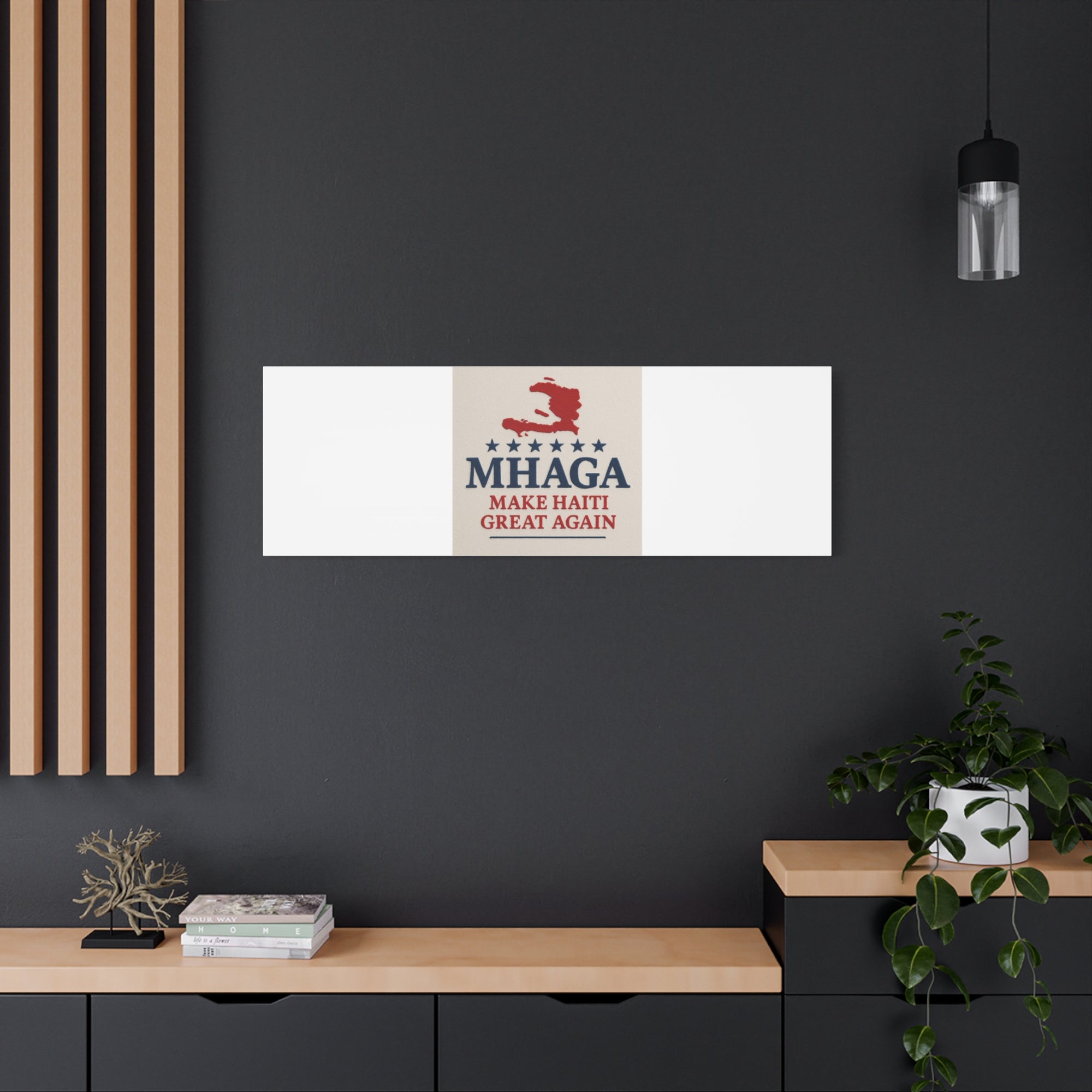 Matte Canvas Wall Art - MHAGA Make Haiti Great Again, Political Decor, Haitian Pride, Home Gallery, Unique Gift Idea