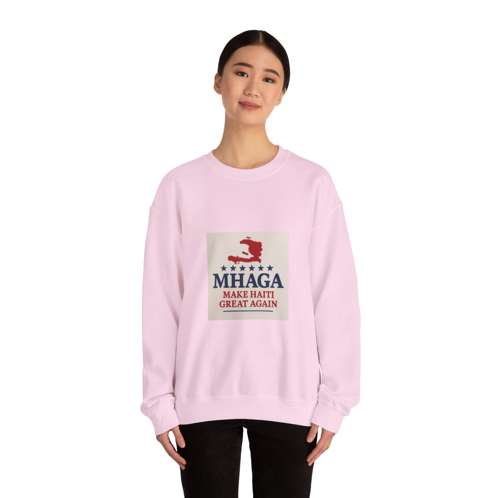 Haitian Pride Crewneck Sweatshirt, Cozy Unisex Pullover, Heritage Apparel, Perfect Gift, Casual Wear for All