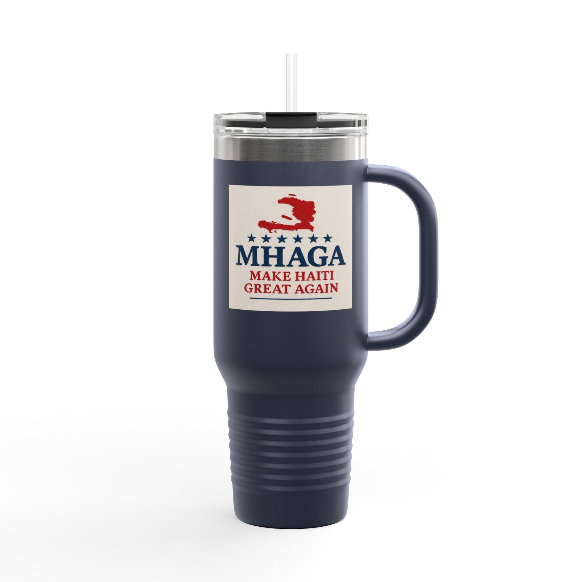 Insulated Travel Mug - MHAGA: Make Haiti Great Again, Perfect for Coffee Lovers, Road Trips, Gifts, 40oz Outdoor Adventure