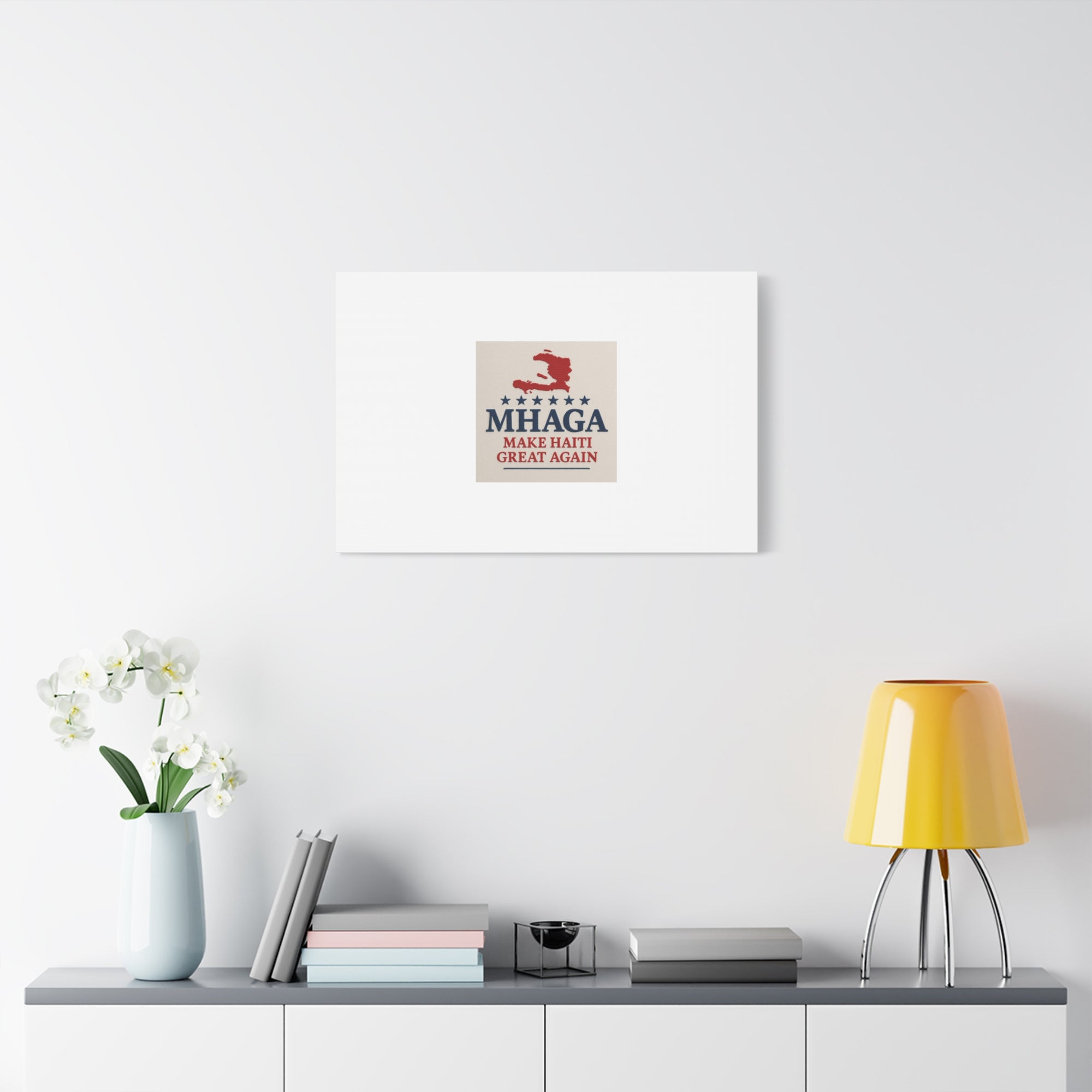 Matte Canvas Wall Art - MHAGA Make Haiti Great Again, Political Decor, Haitian Pride, Home Gallery, Unique Gift Idea