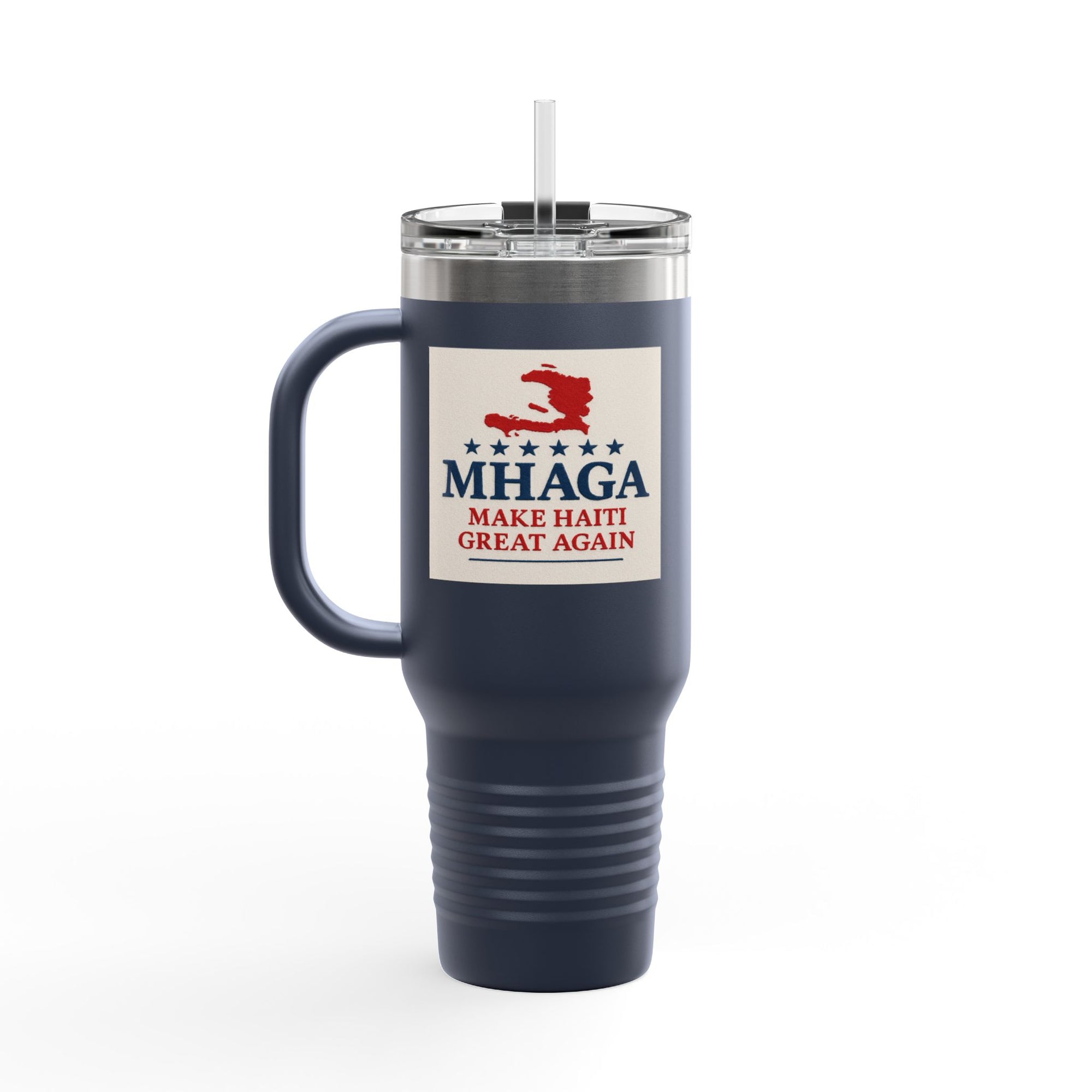 Insulated Travel Mug - MHAGA: Make Haiti Great Again, Perfect for Coffee Lovers, Road Trips, Gifts, 40oz Outdoor Adventure