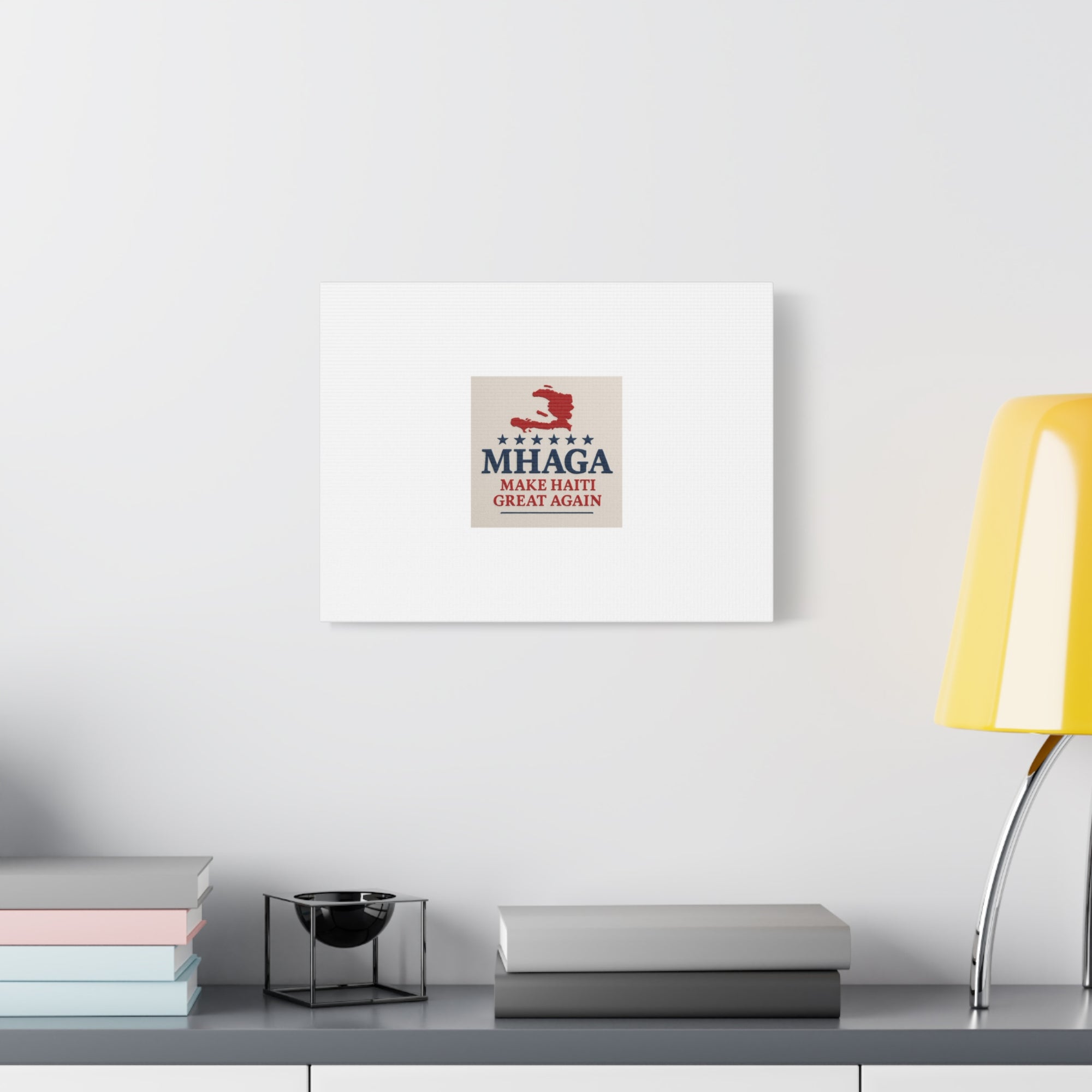 Matte Canvas Wall Art - MHAGA Make Haiti Great Again, Political Decor, Haitian Pride, Home Gallery, Unique Gift Idea