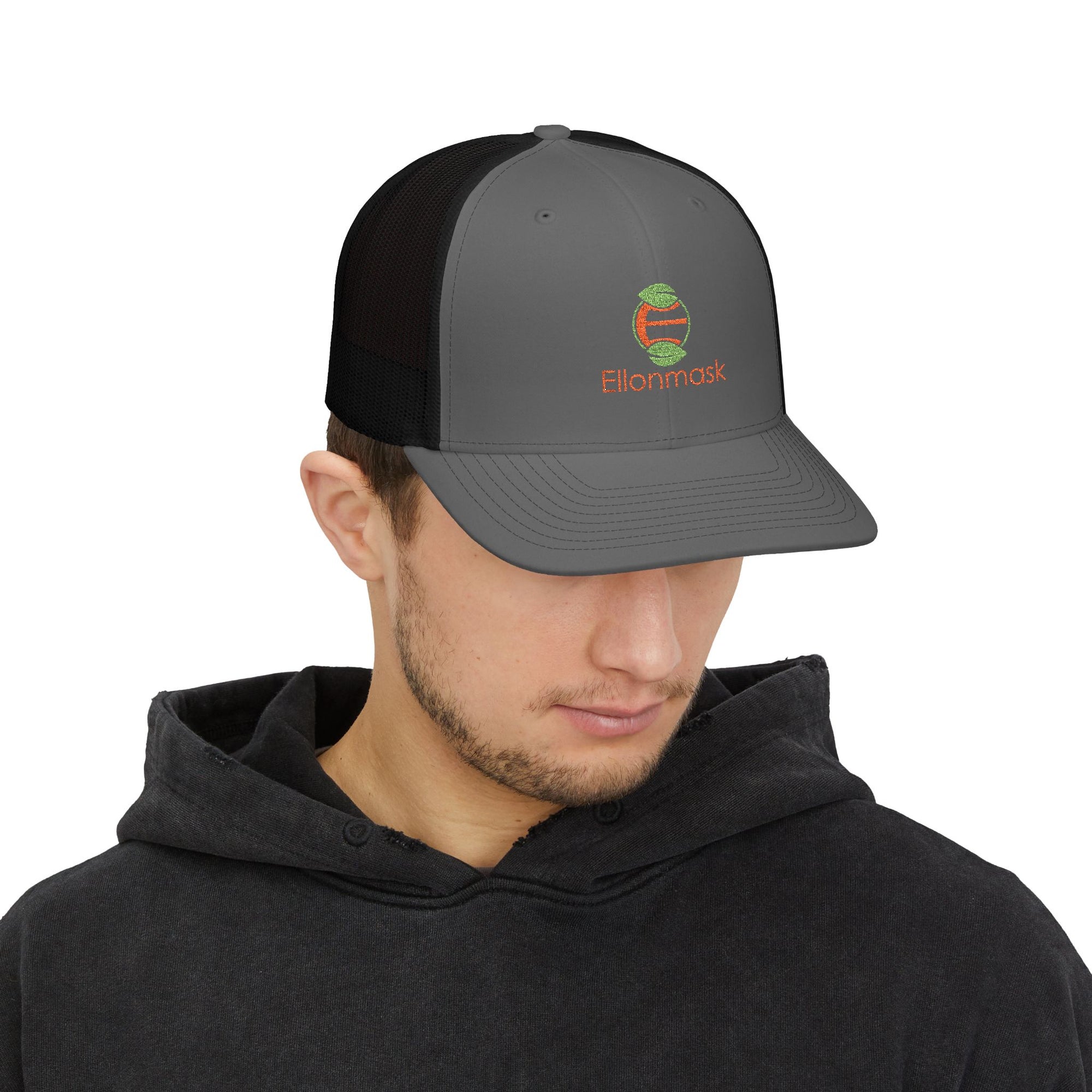 Ellonmask Snapback Trucker Cap — Embroidered 'Ellonmask' Mesh Back Hat