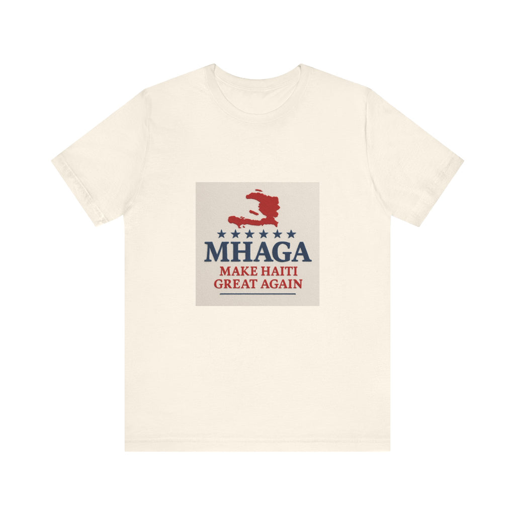 Unisex Jersey Short Sleeve Tee – MHAGA Make Haiti Great Again Shirt, Casual Wear, Gift for Activists, Festival Apparel, Travel Tee