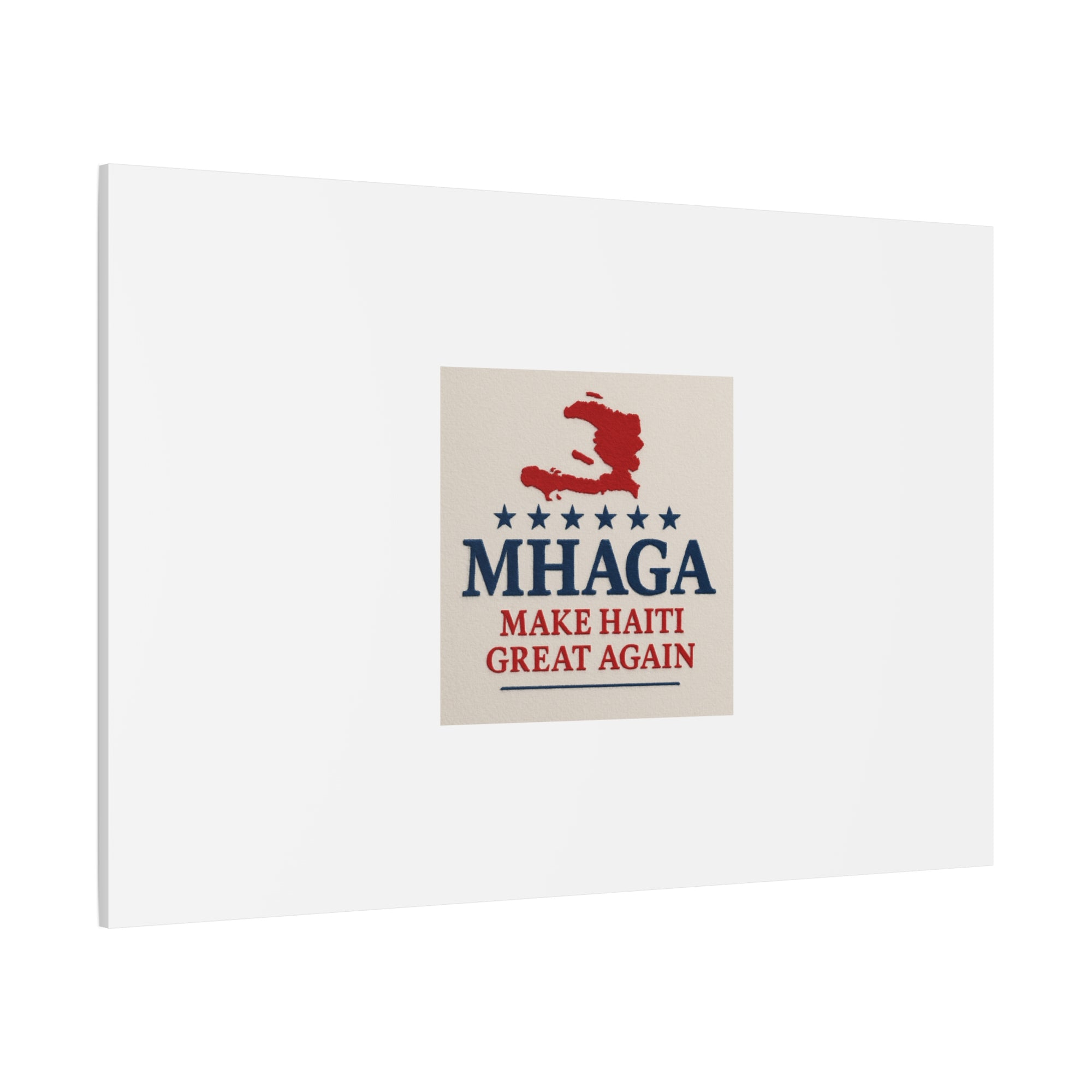 Matte Canvas Wall Art - MHAGA Make Haiti Great Again, Political Decor, Haitian Pride, Home Gallery, Unique Gift Idea