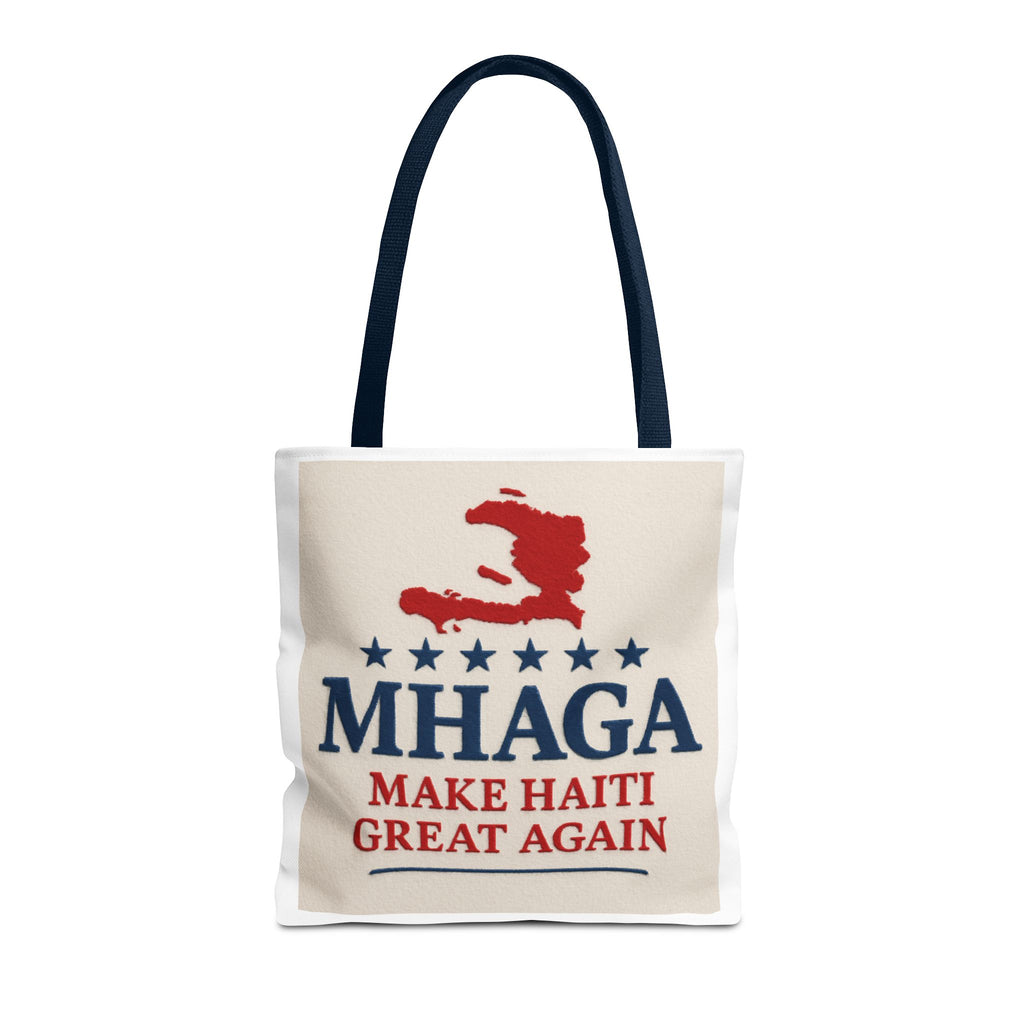Patriotic Haiti Tote Bag, Make Haiti Great Again, Canvas Shopping Bag, Eco-Friendly Gift, Travel Bag, Statement Tote