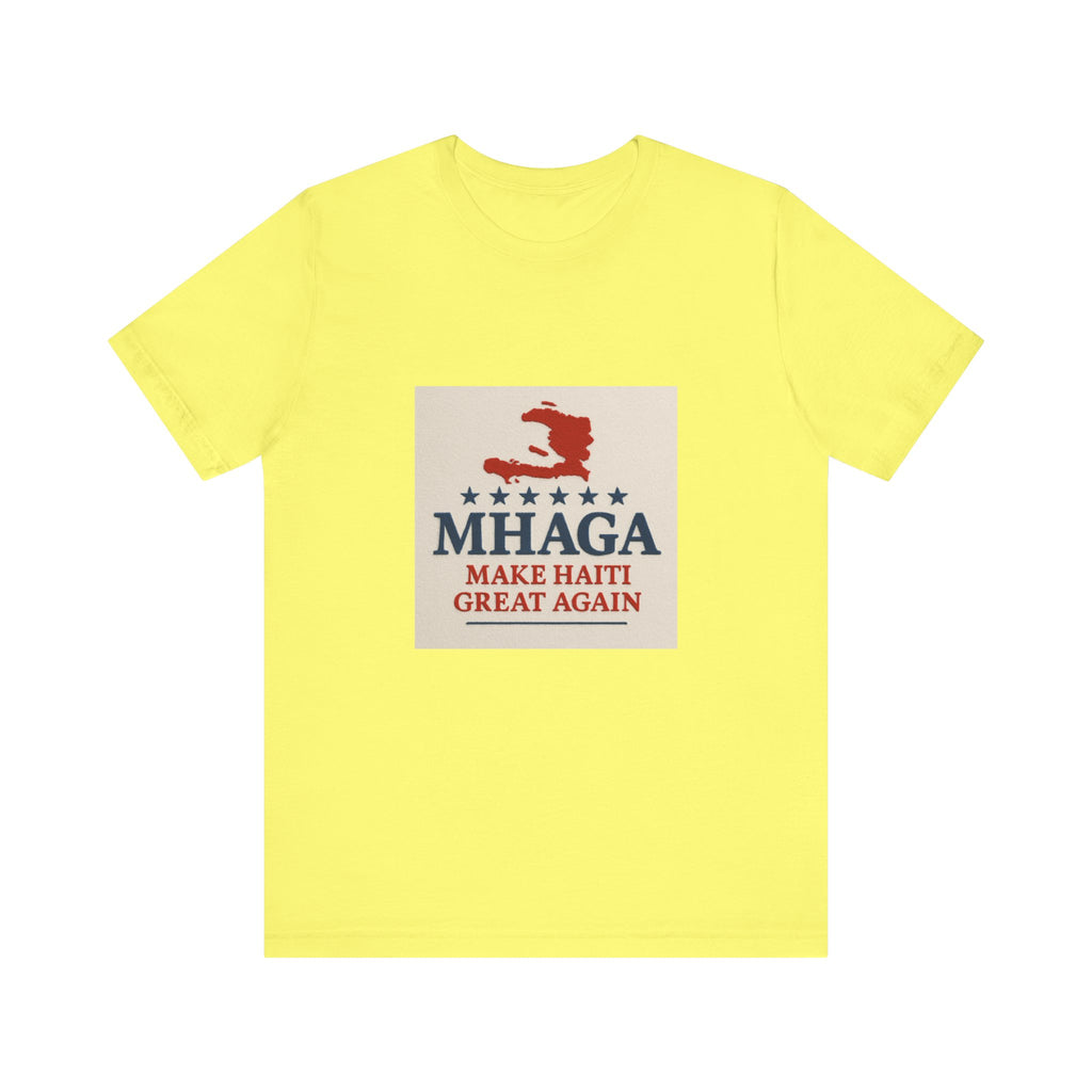 Unisex Jersey Short Sleeve Tee – MHAGA Make Haiti Great Again Shirt, Casual Wear, Gift for Activists, Festival Apparel, Travel Tee