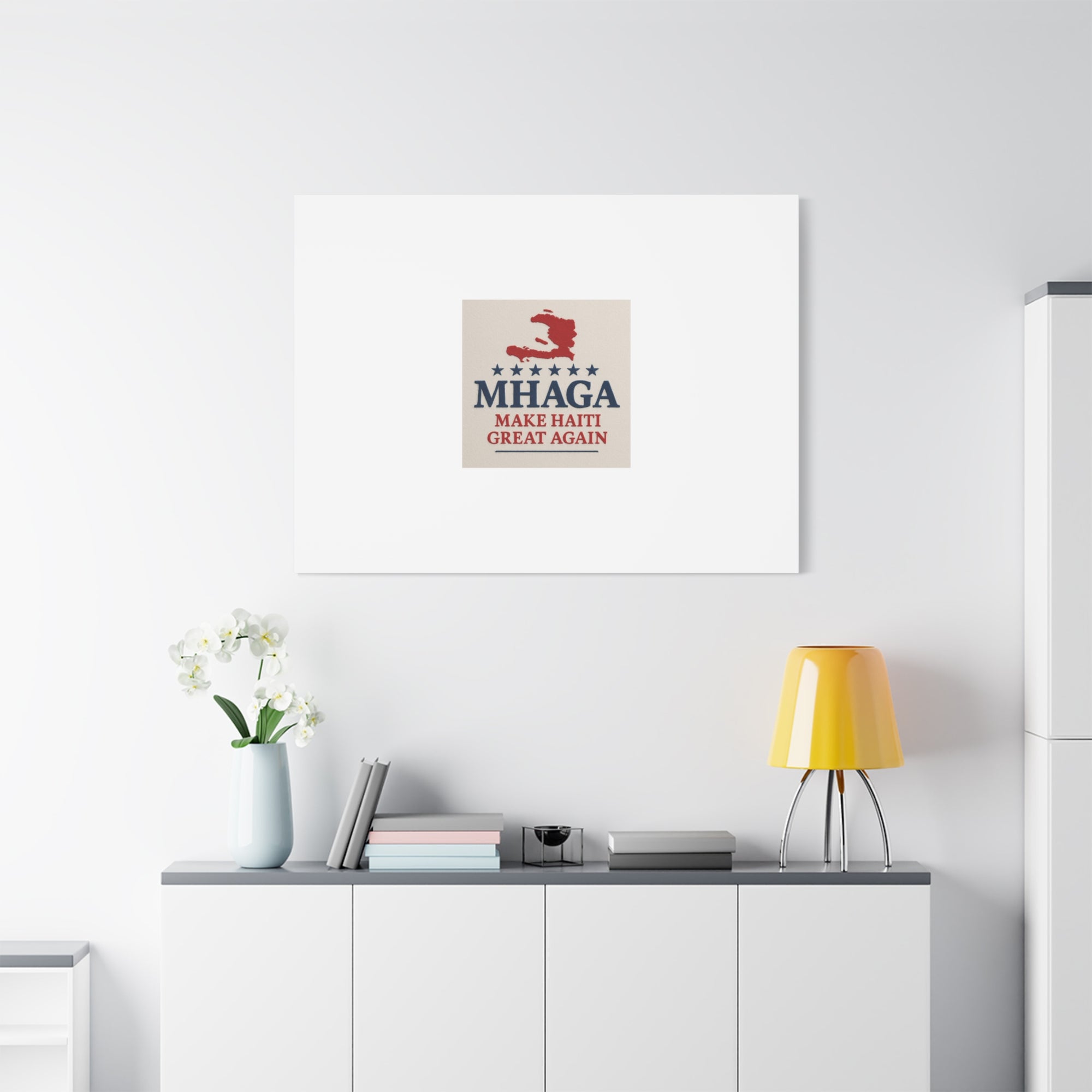 Matte Canvas Wall Art - MHAGA Make Haiti Great Again, Political Decor, Haitian Pride, Home Gallery, Unique Gift Idea