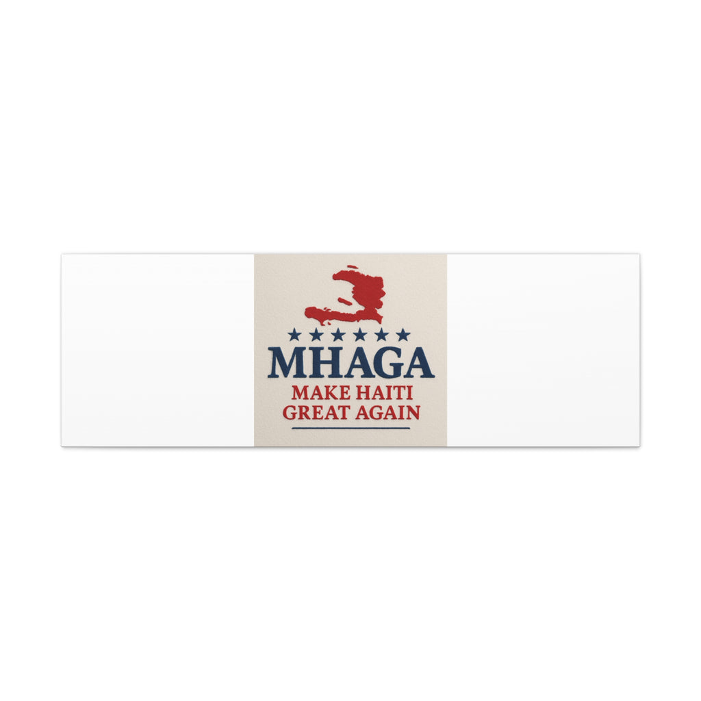 Matte Canvas Wall Art - MHAGA Make Haiti Great Again, Political Decor, Haitian Pride, Home Gallery, Unique Gift Idea