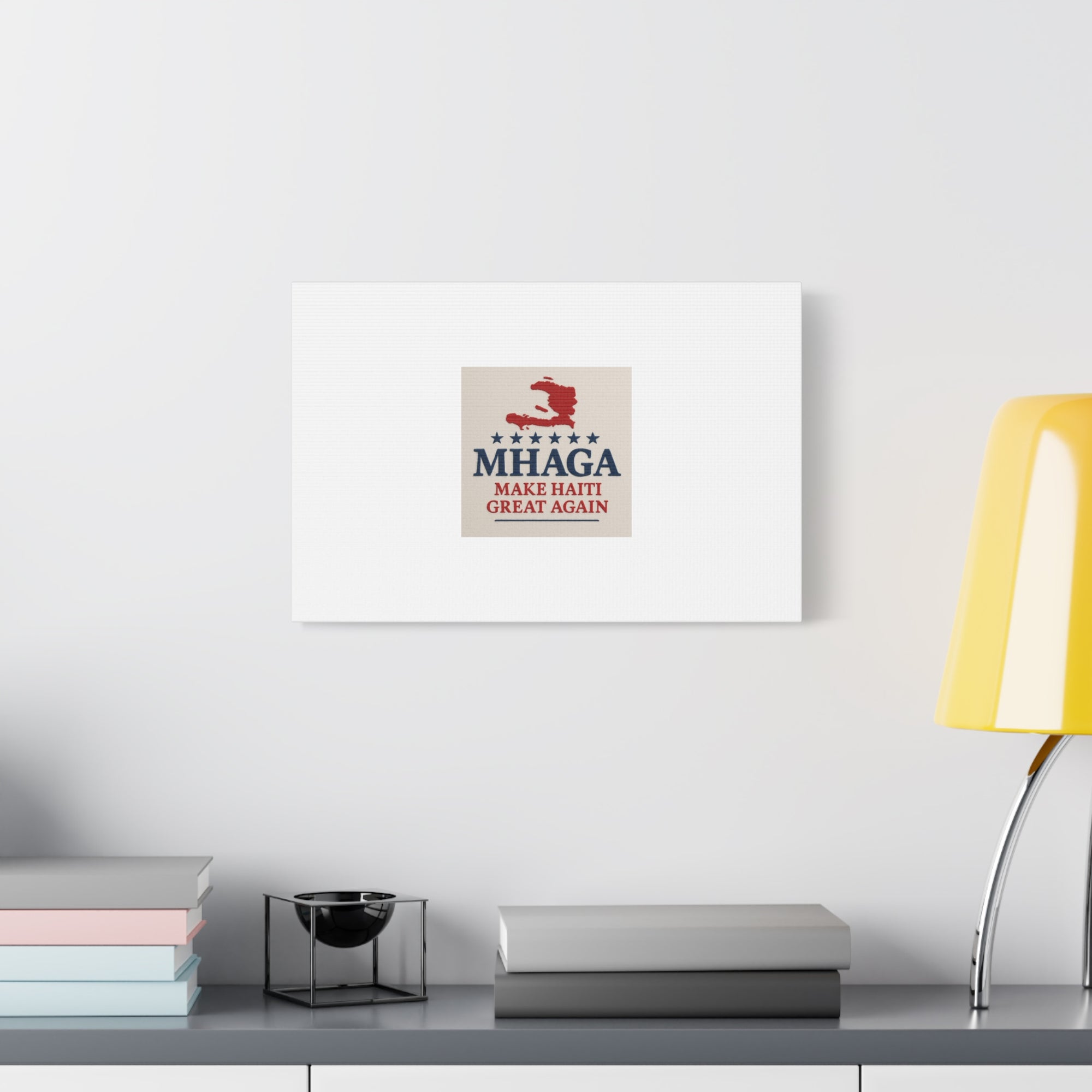 Matte Canvas Wall Art - MHAGA Make Haiti Great Again, Political Decor, Haitian Pride, Home Gallery, Unique Gift Idea