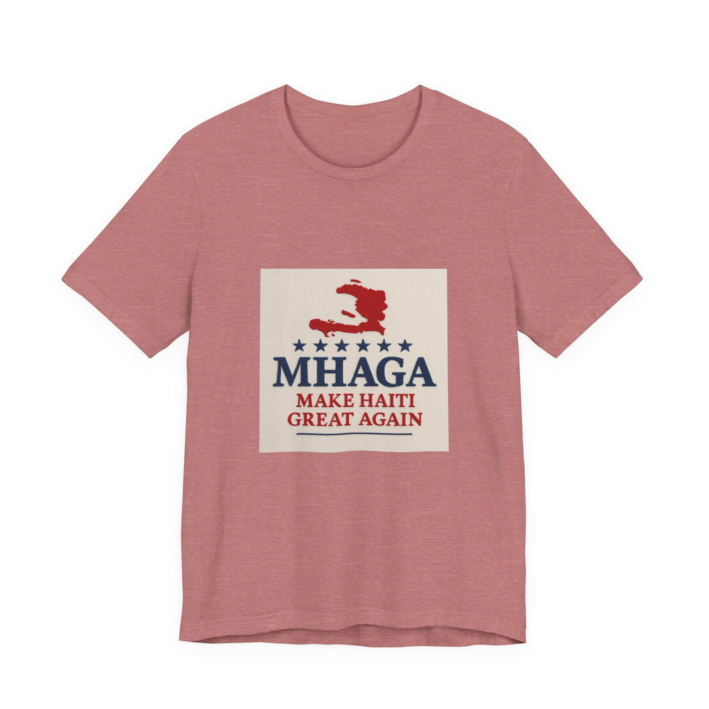 Unisex Jersey Short Sleeve Tee – MHAGA Make Haiti Great Again Shirt, Casual Wear, Gift for Activists, Festival Apparel, Travel Tee