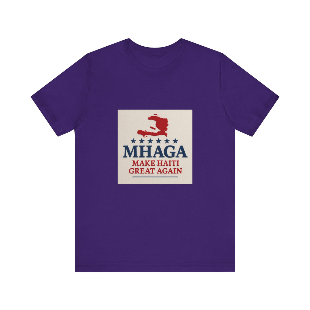 Unisex Jersey Short Sleeve Tee – MHAGA Make Haiti Great Again Shirt, Casual Wear, Gift for Activists, Festival Apparel, Travel Tee