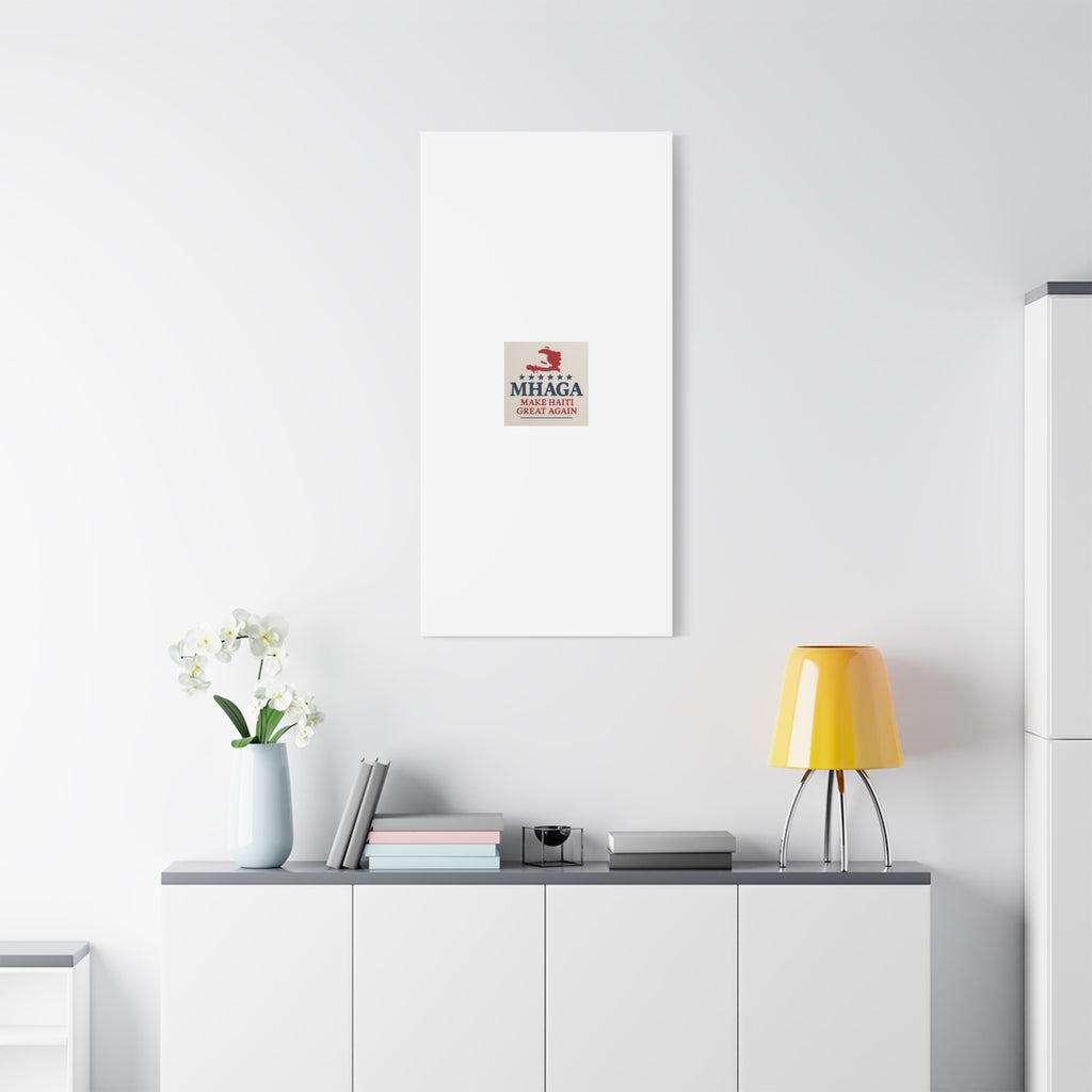 Matte Canvas Wall Art - MHAGA Make Haiti Great Again, Political Decor, Haitian Pride, Home Gallery, Unique Gift Idea