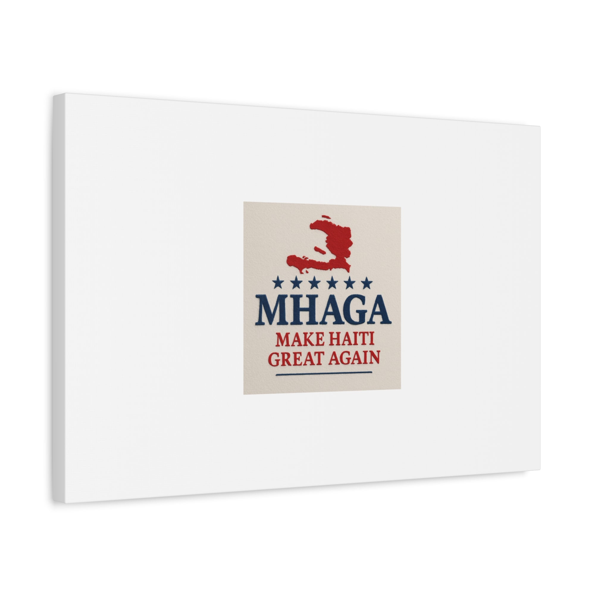 Matte Canvas Wall Art - MHAGA Make Haiti Great Again, Political Decor, Haitian Pride, Home Gallery, Unique Gift Idea