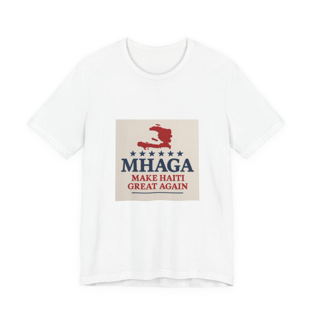 Unisex Jersey Short Sleeve Tee – MHAGA Make Haiti Great Again Shirt, Casual Wear, Gift for Activists, Festival Apparel, Travel Tee
