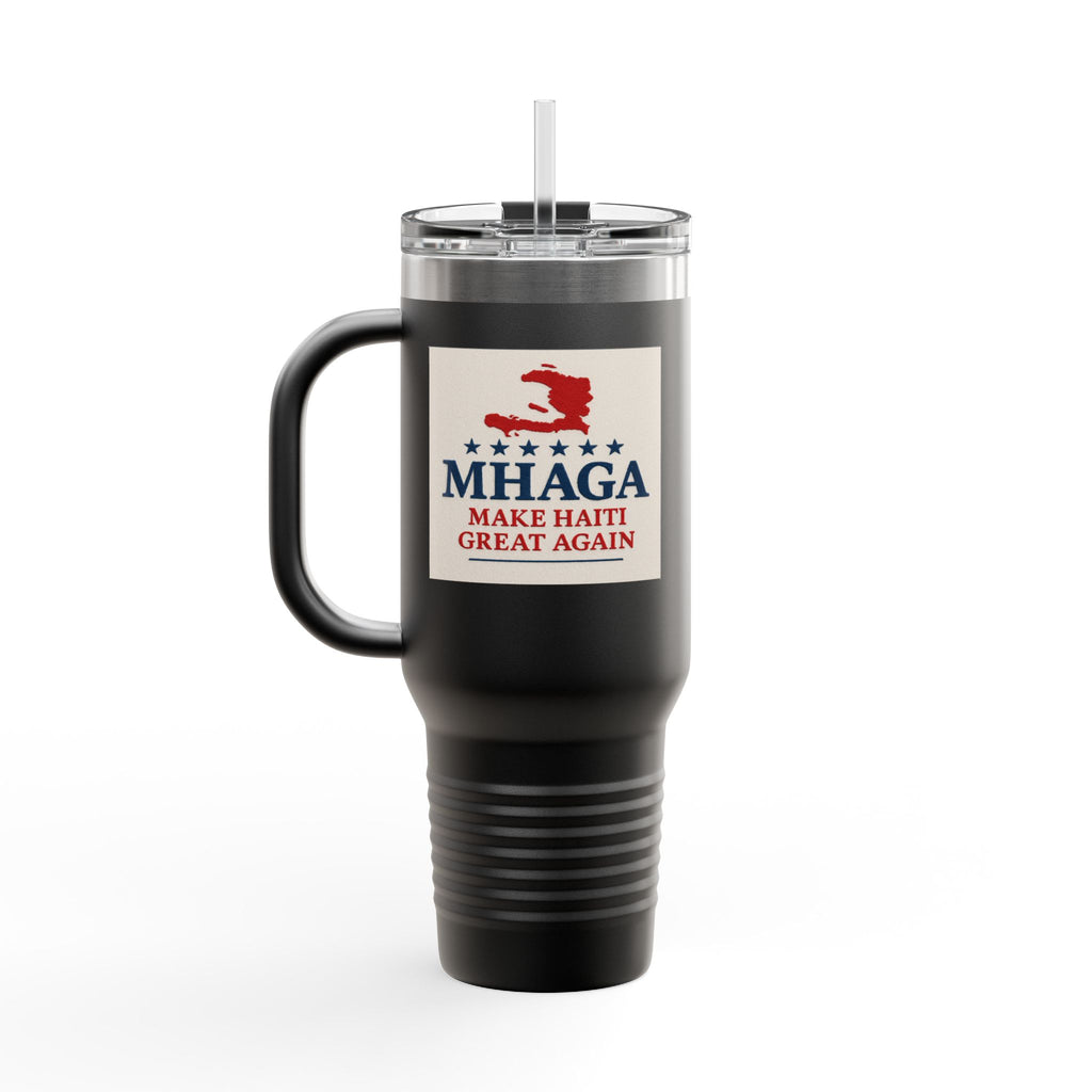 Insulated Travel Mug - MHAGA: Make Haiti Great Again, Perfect for Coffee Lovers, Road Trips, Gifts, 40oz Outdoor Adventure