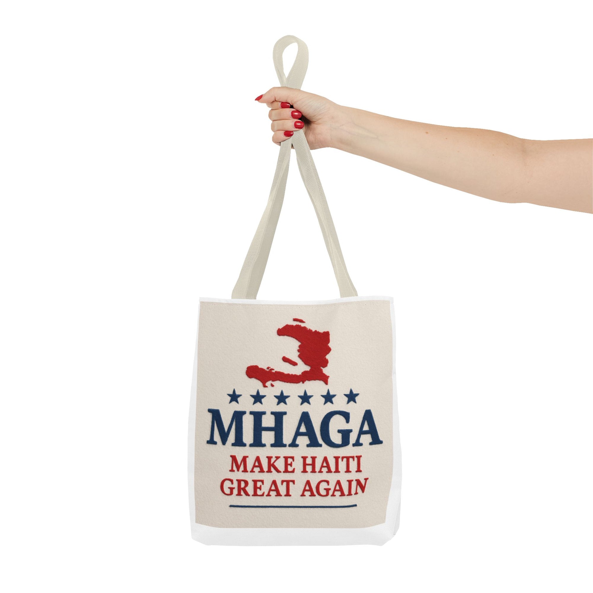 Patriotic Haiti Tote Bag, Make Haiti Great Again, Canvas Shopping Bag, Eco-Friendly Gift, Travel Bag, Statement Tote