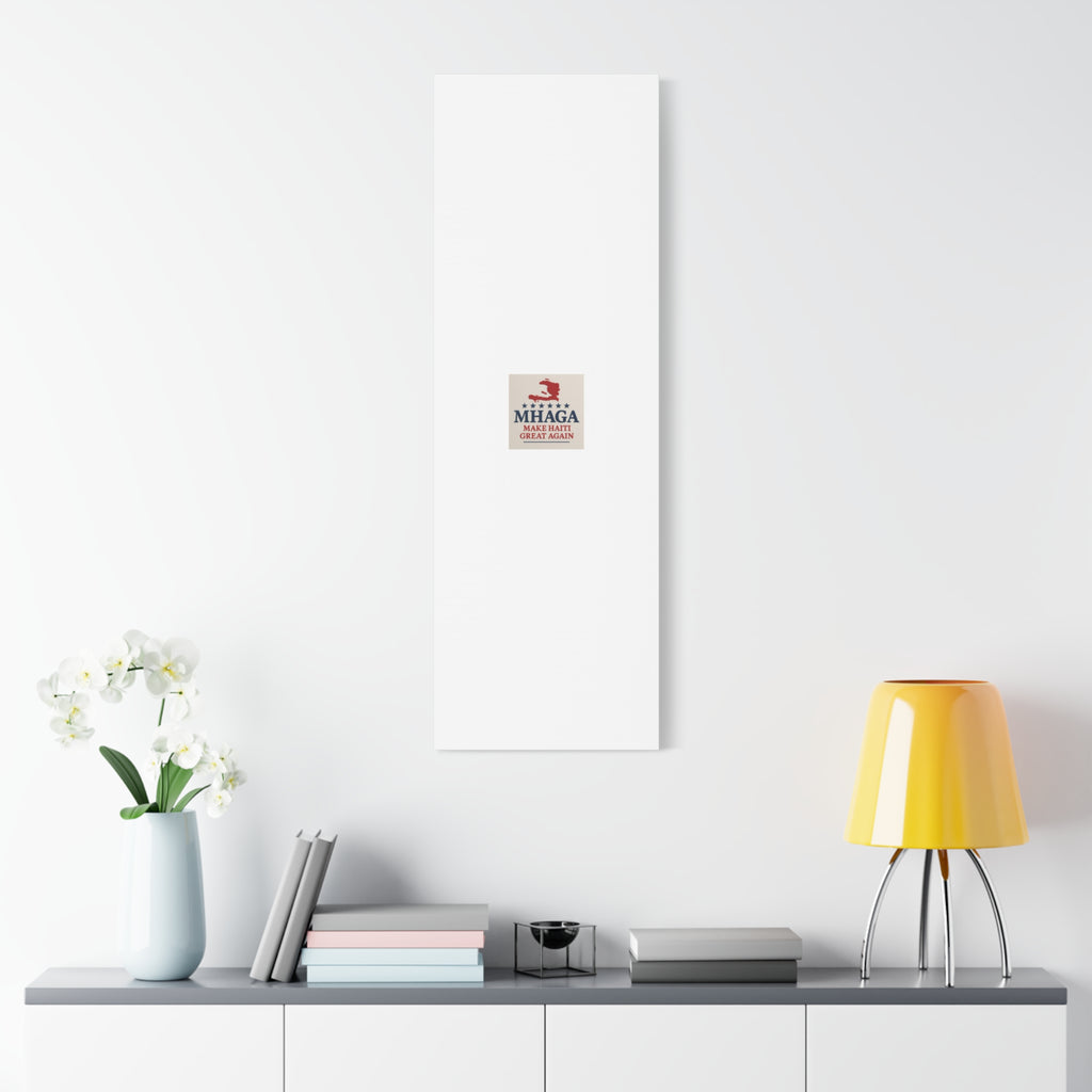 Matte Canvas Wall Art - MHAGA Make Haiti Great Again, Political Decor, Haitian Pride, Home Gallery, Unique Gift Idea