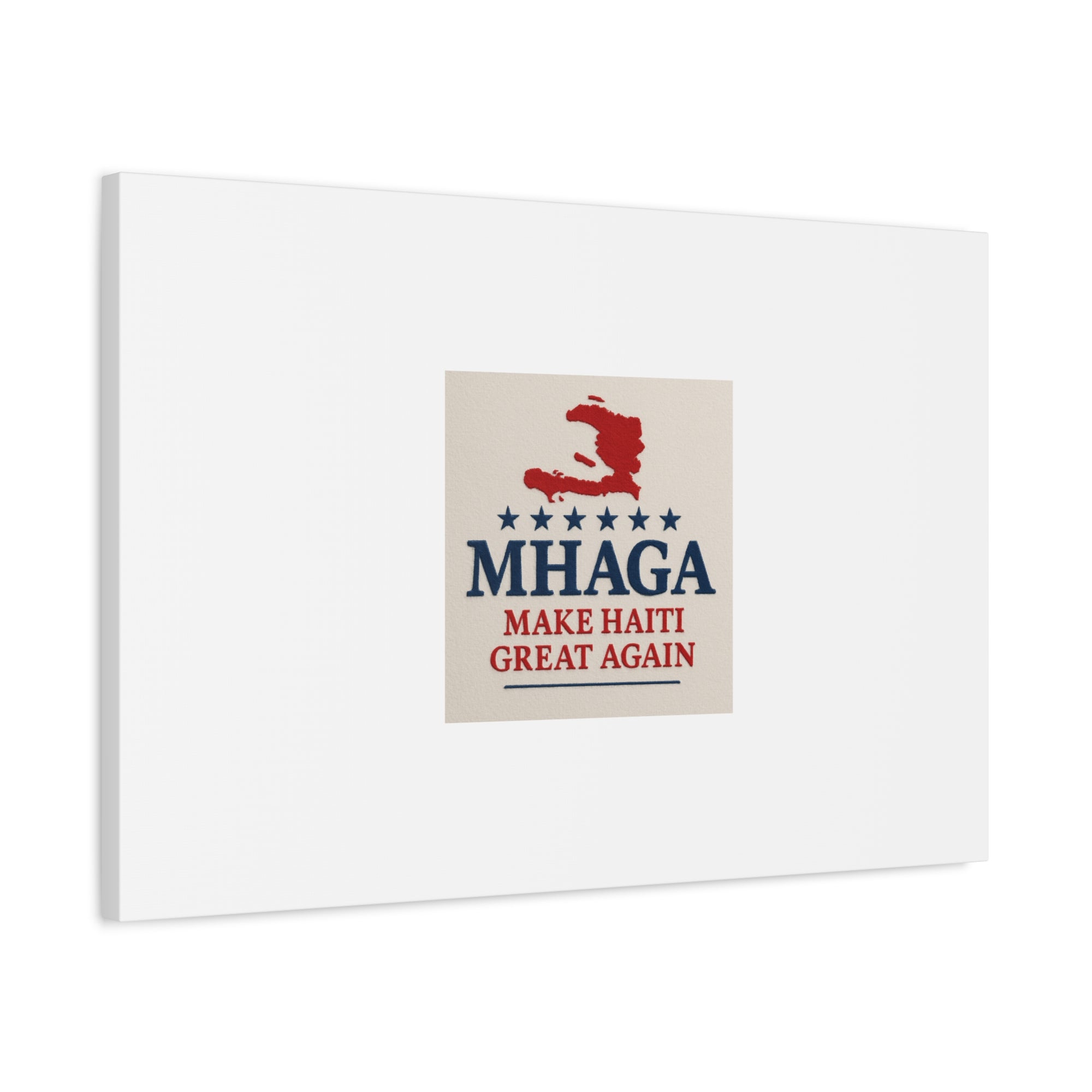 Matte Canvas Wall Art - MHAGA Make Haiti Great Again, Political Decor, Haitian Pride, Home Gallery, Unique Gift Idea