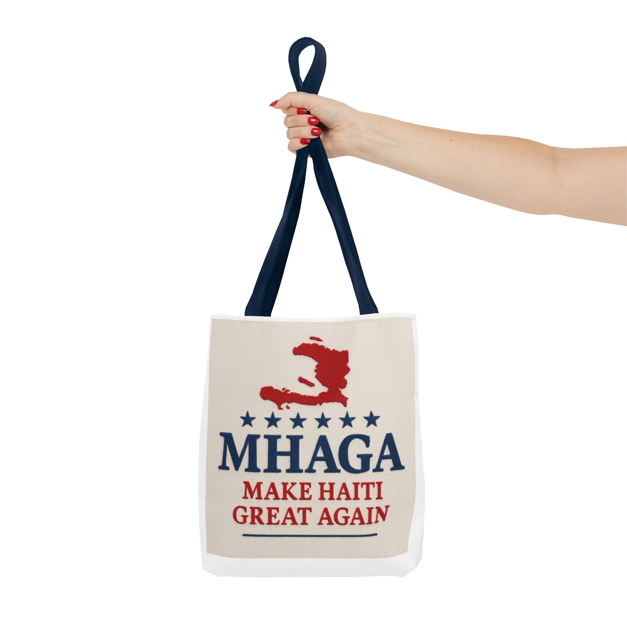 Patriotic Haiti Tote Bag, Make Haiti Great Again, Canvas Shopping Bag, Eco-Friendly Gift, Travel Bag, Statement Tote