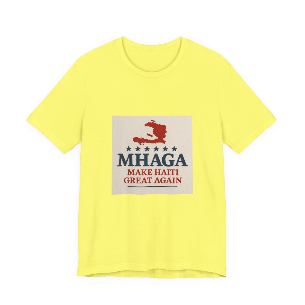 Unisex Jersey Short Sleeve Tee – MHAGA Make Haiti Great Again Shirt, Casual Wear, Gift for Activists, Festival Apparel, Travel Tee