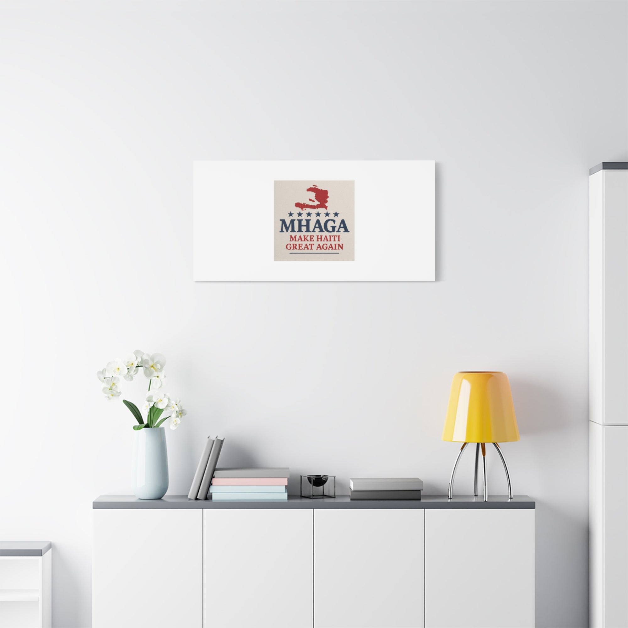 Matte Canvas Wall Art - MHAGA Make Haiti Great Again, Political Decor, Haitian Pride, Home Gallery, Unique Gift Idea