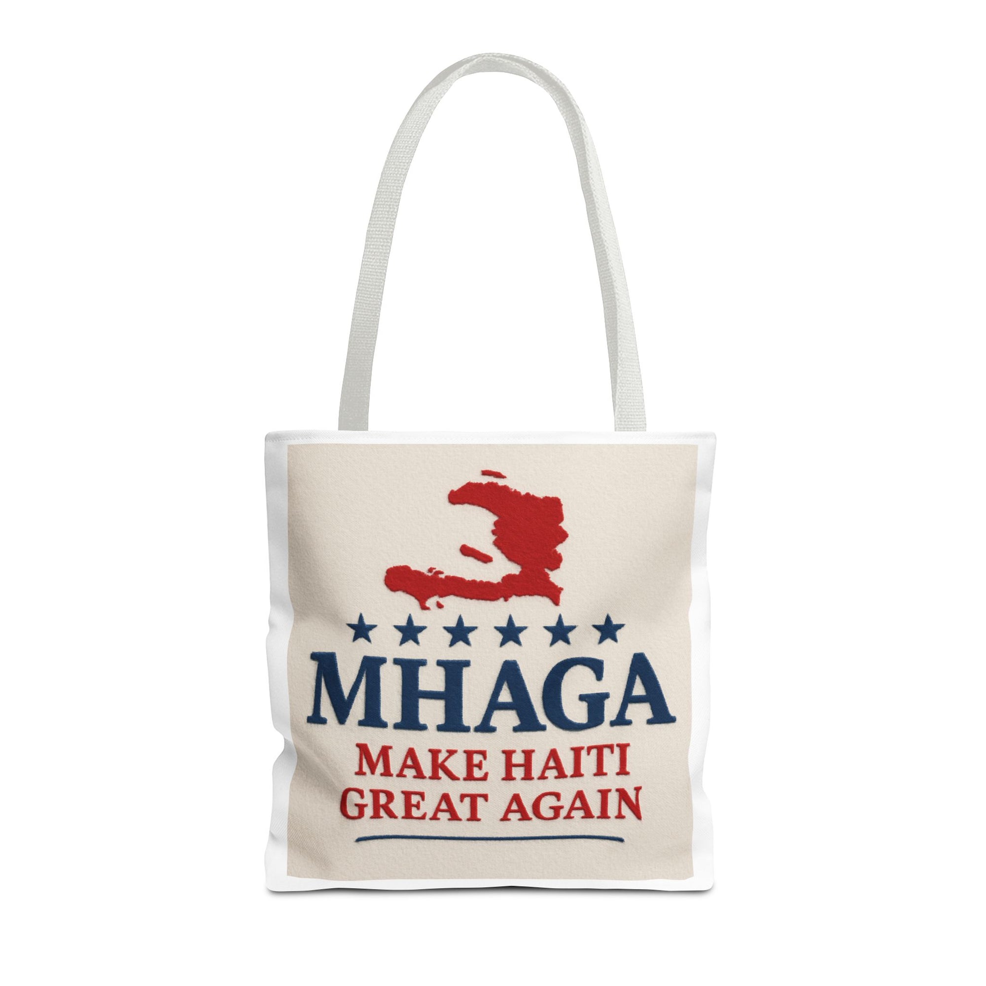 Patriotic Haiti Tote Bag, Make Haiti Great Again, Canvas Shopping Bag, Eco-Friendly Gift, Travel Bag, Statement Tote