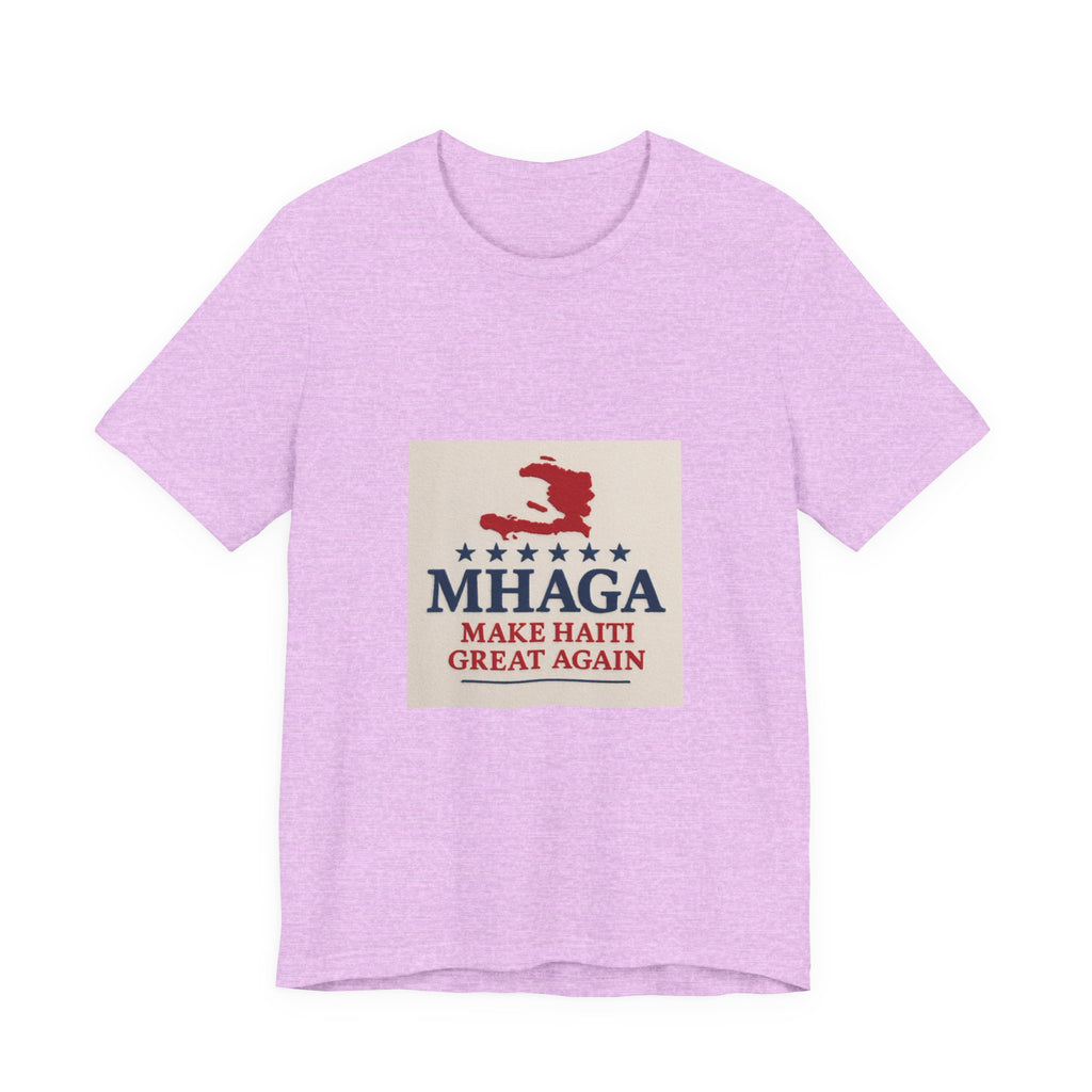 Patriotic Short Sleeve Tee, Unisex Jersey T-Shirt for Summer Celebrations, Haiti Pride, Casual Wear, Gift Idea for Holidays