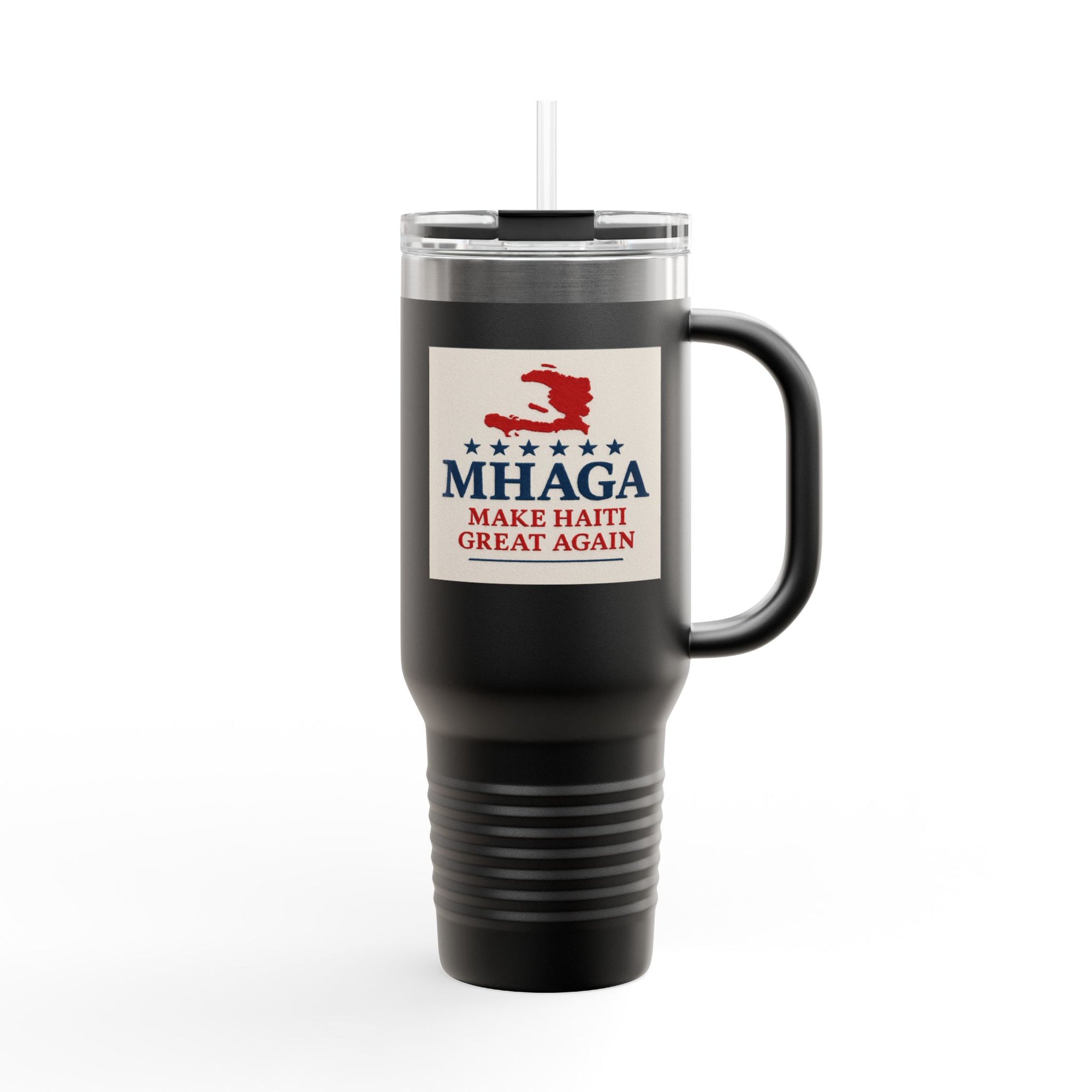 Insulated Travel Mug - MHAGA: Make Haiti Great Again, Perfect for Coffee Lovers, Road Trips, Gifts, 40oz Outdoor Adventure