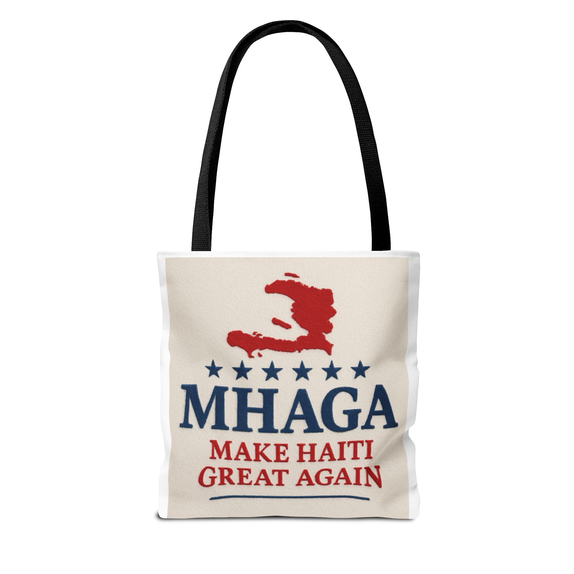 Patriotic Haiti Tote Bag, Make Haiti Great Again, Canvas Shopping Bag, Eco-Friendly Gift, Travel Bag, Statement Tote