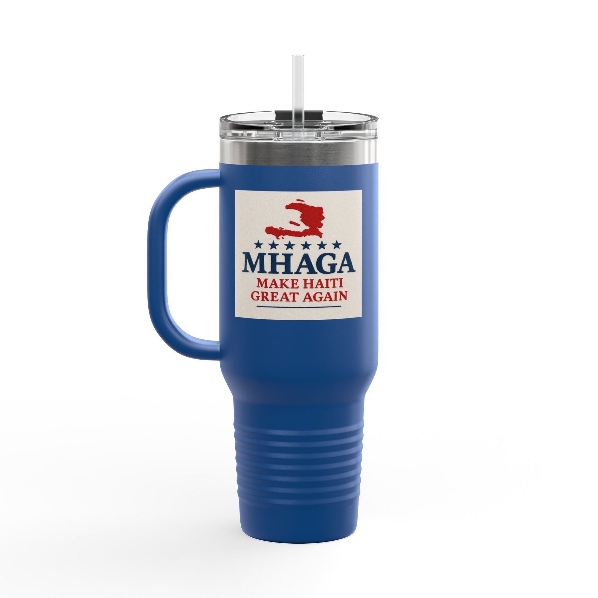 Insulated Travel Mug - MHAGA: Make Haiti Great Again, Perfect for Coffee Lovers, Road Trips, Gifts, 40oz Outdoor Adventure