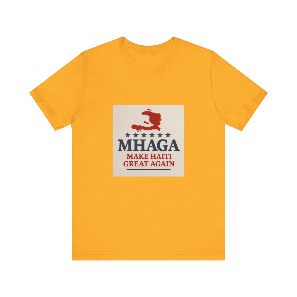 Unisex Jersey Short Sleeve Tee – MHAGA Make Haiti Great Again Shirt, Casual Wear, Gift for Activists, Festival Apparel, Travel Tee