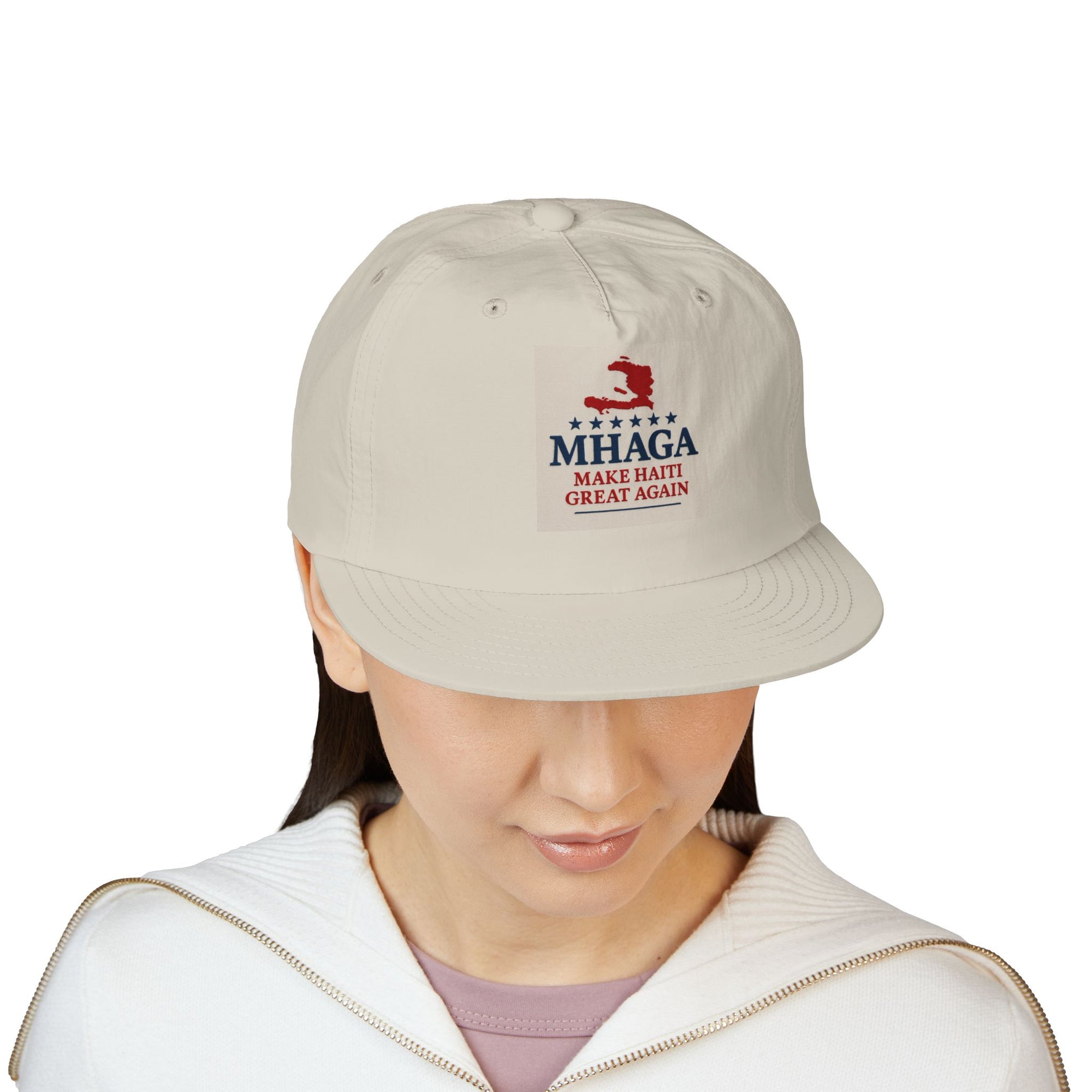 Surf Cap with 'MHAGA - Make Haiti Great Again' Design | Ideal for Beach Days, Casual Outings, Summer Festivals, Travel Adventures, Gift Idea