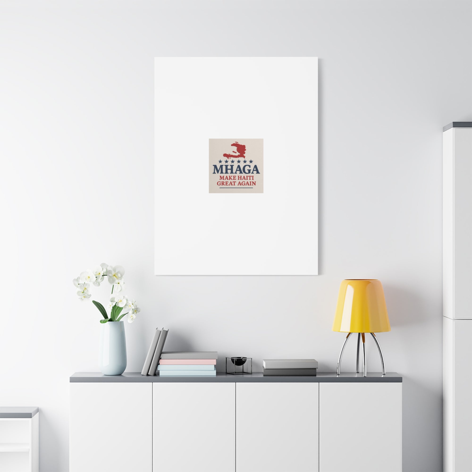 Matte Canvas Wall Art - MHAGA Make Haiti Great Again, Political Decor, Haitian Pride, Home Gallery, Unique Gift Idea