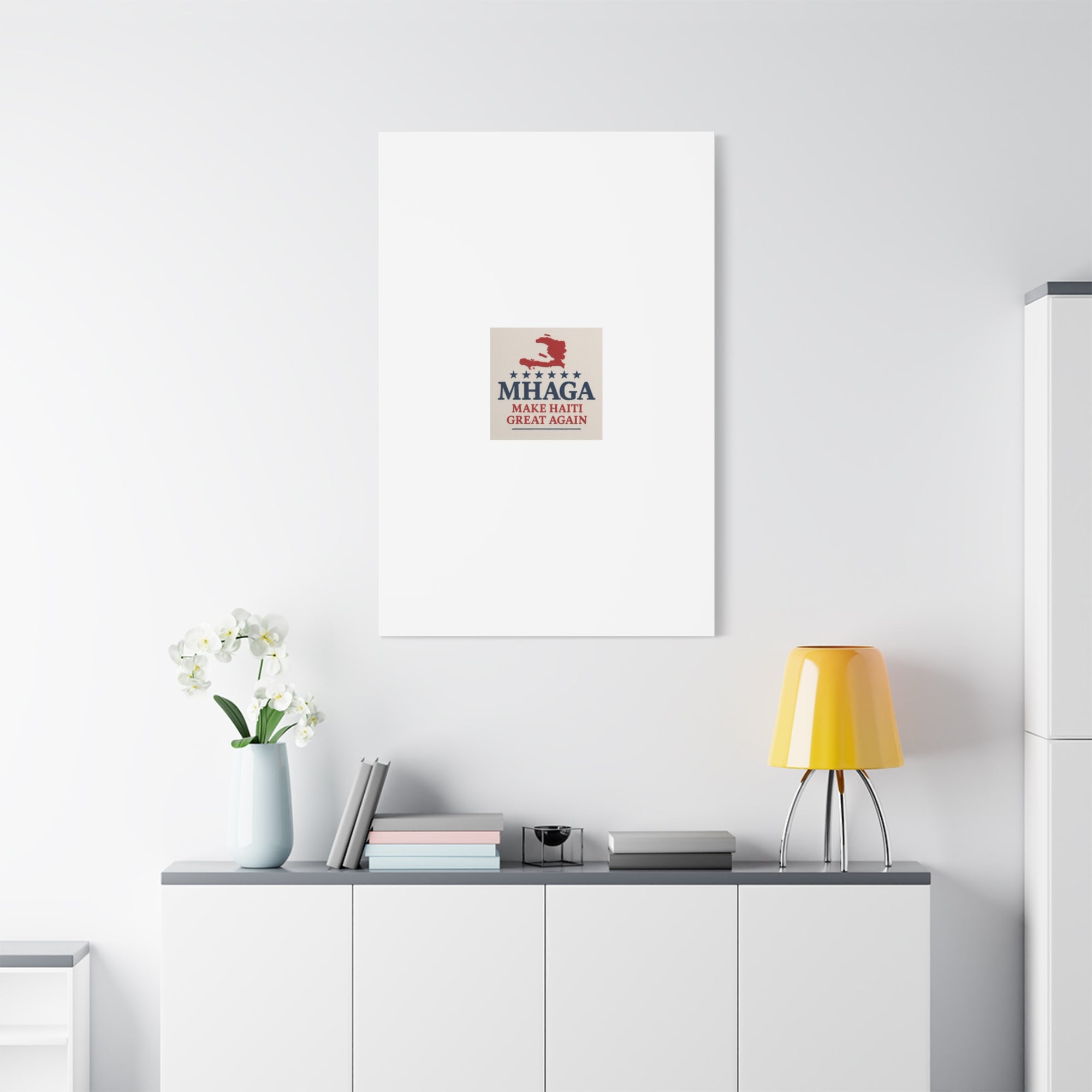 Matte Canvas Wall Art - MHAGA Make Haiti Great Again, Political Decor, Haitian Pride, Home Gallery, Unique Gift Idea