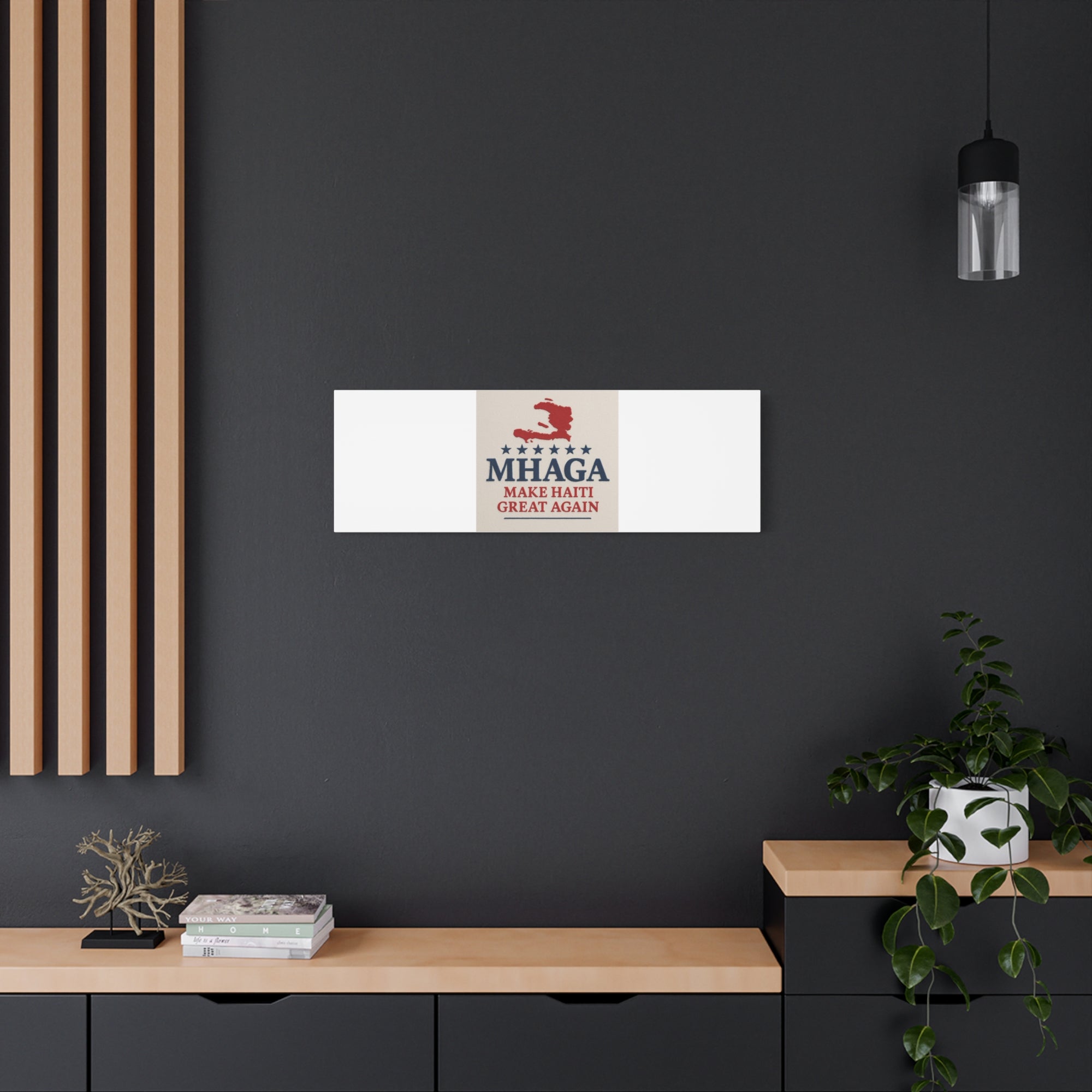 Matte Canvas Wall Art - MHAGA Make Haiti Great Again, Political Decor, Haitian Pride, Home Gallery, Unique Gift Idea
