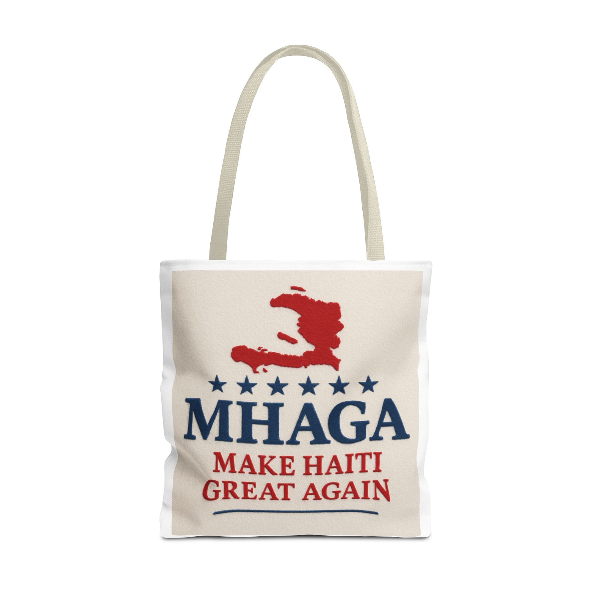 Patriotic Haiti Tote Bag, Make Haiti Great Again, Canvas Shopping Bag, Eco-Friendly Gift, Travel Bag, Statement Tote