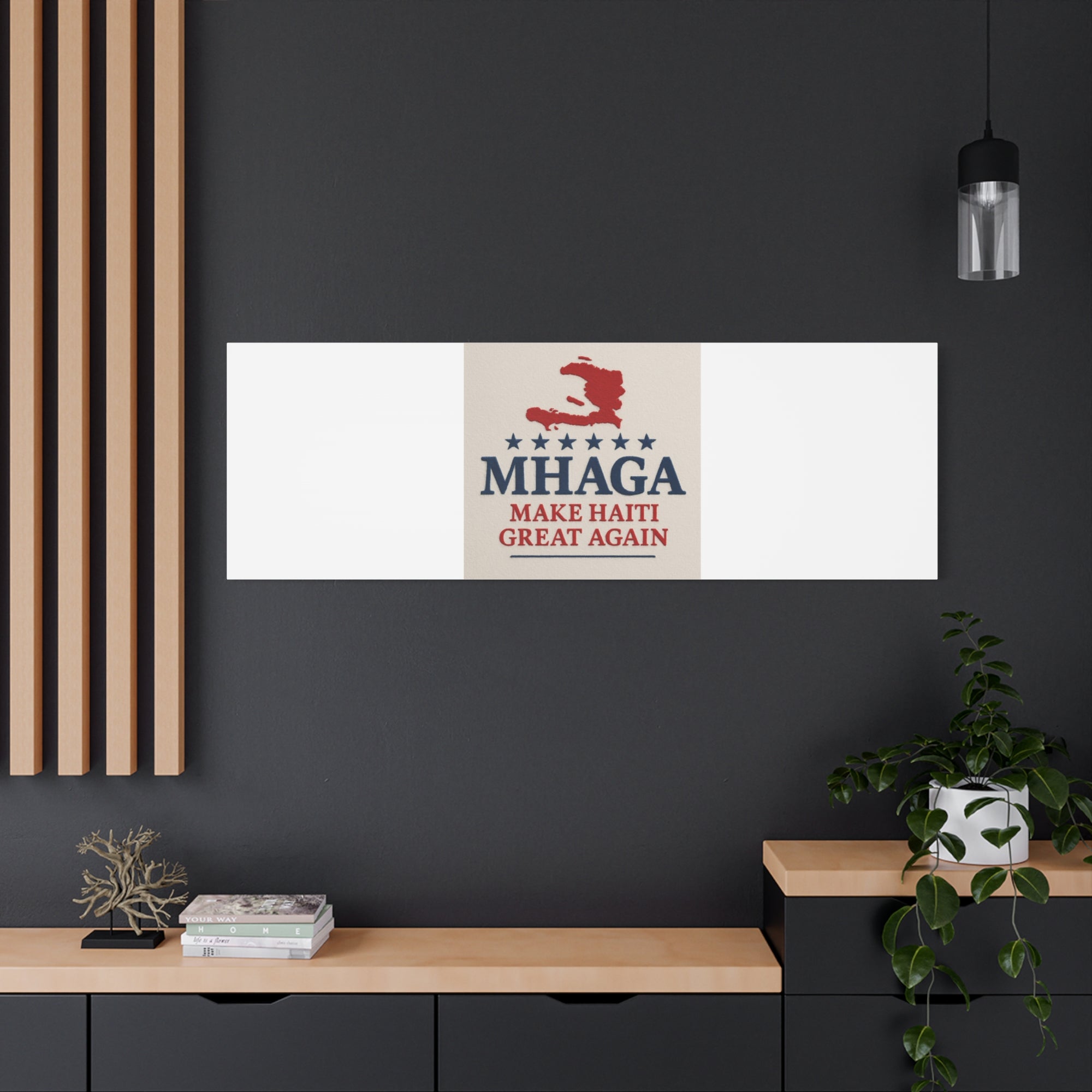 Matte Canvas Wall Art - MHAGA Make Haiti Great Again, Political Decor, Haitian Pride, Home Gallery, Unique Gift Idea