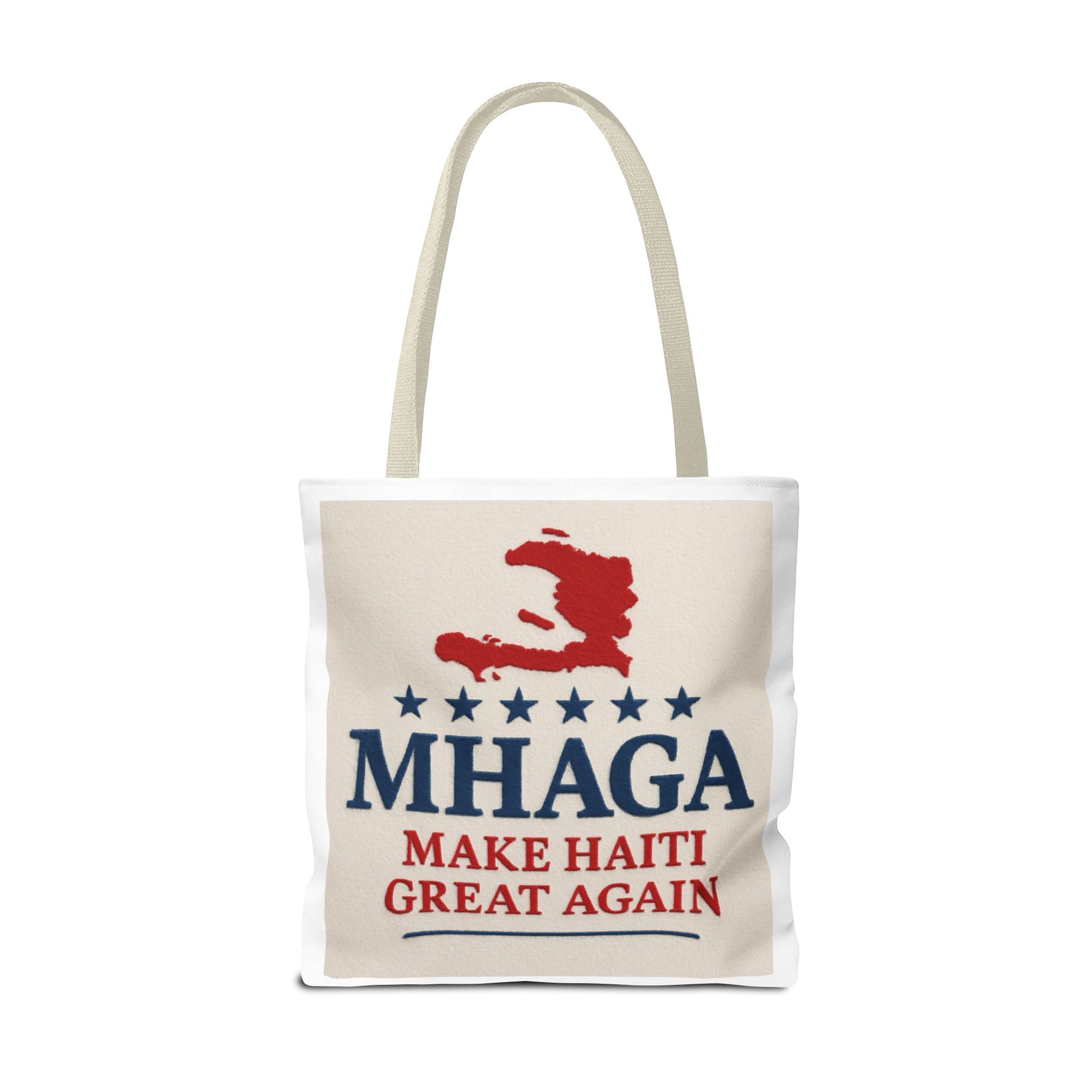 Patriotic Haiti Tote Bag, Make Haiti Great Again, Canvas Shopping Bag, Eco-Friendly Gift, Travel Bag, Statement Tote