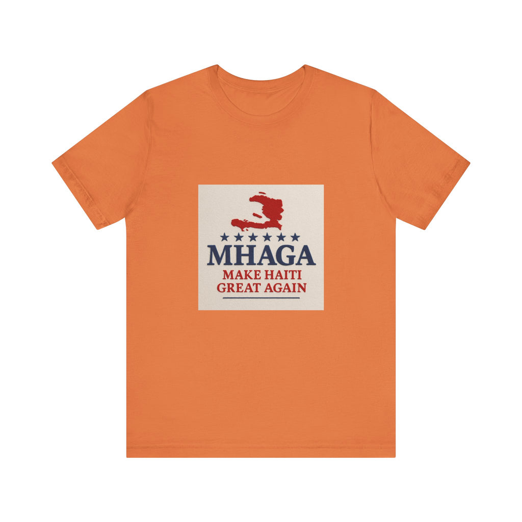 Unisex Jersey Short Sleeve Tee – MHAGA Make Haiti Great Again Shirt, Casual Wear, Gift for Activists, Festival Apparel, Travel Tee